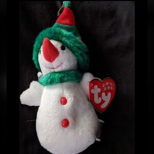 Ty Festive Snowman Plush - White and Red